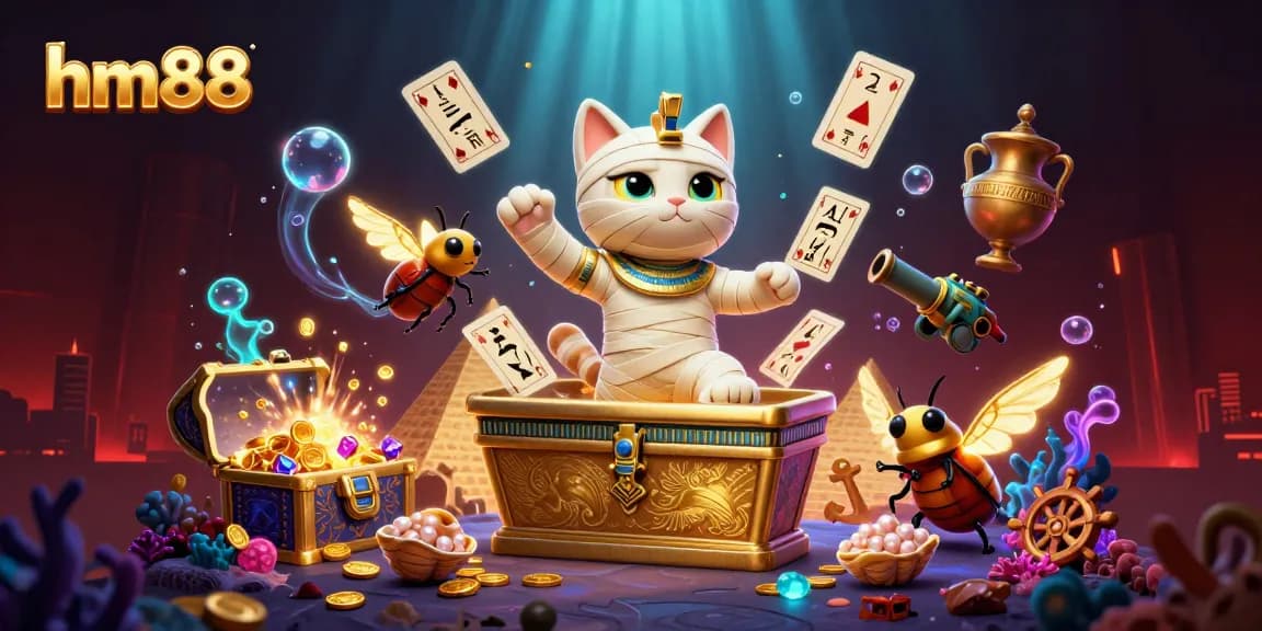Experience the thrill of gambling adventure with HM88 in a vibrant casino scene.