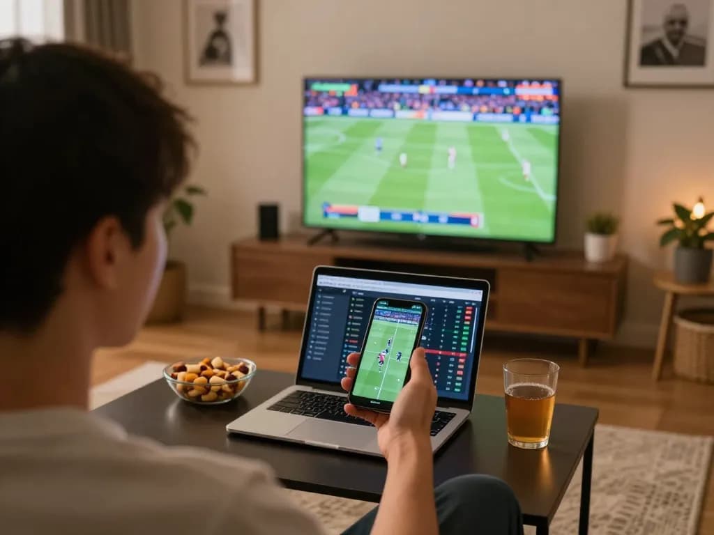 Experience live sports betting excitement on the Trang chủ F8bet platform, smartphone in hand