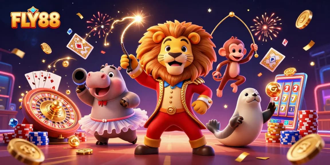 FLY88 offers thrilling action with a vibrant circus scene full of games and excitement.