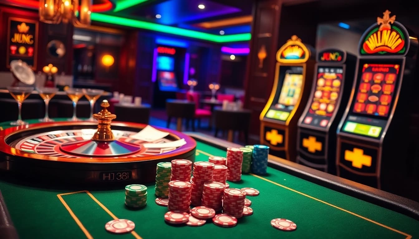 Experience thrilling gambling at https://jun88.buzz/ with a vibrant casino scene full of excitement.