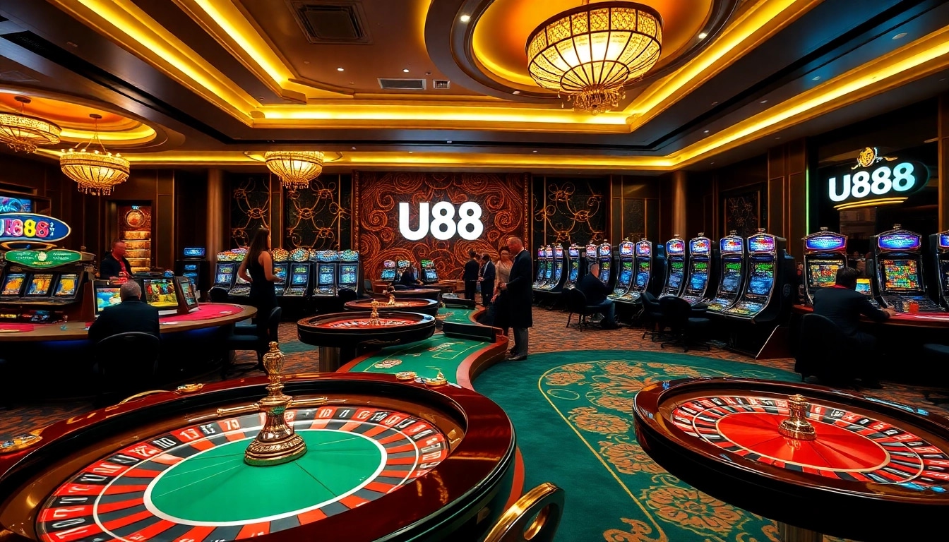 Experience high-stakes excitement at U888 with vibrant casino tables and gaming action.