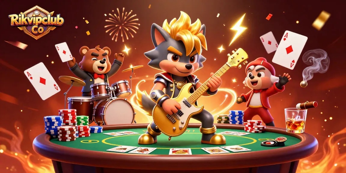Experience the excitement of Rikvipclub Co with vibrant poker action and dynamic characters.
