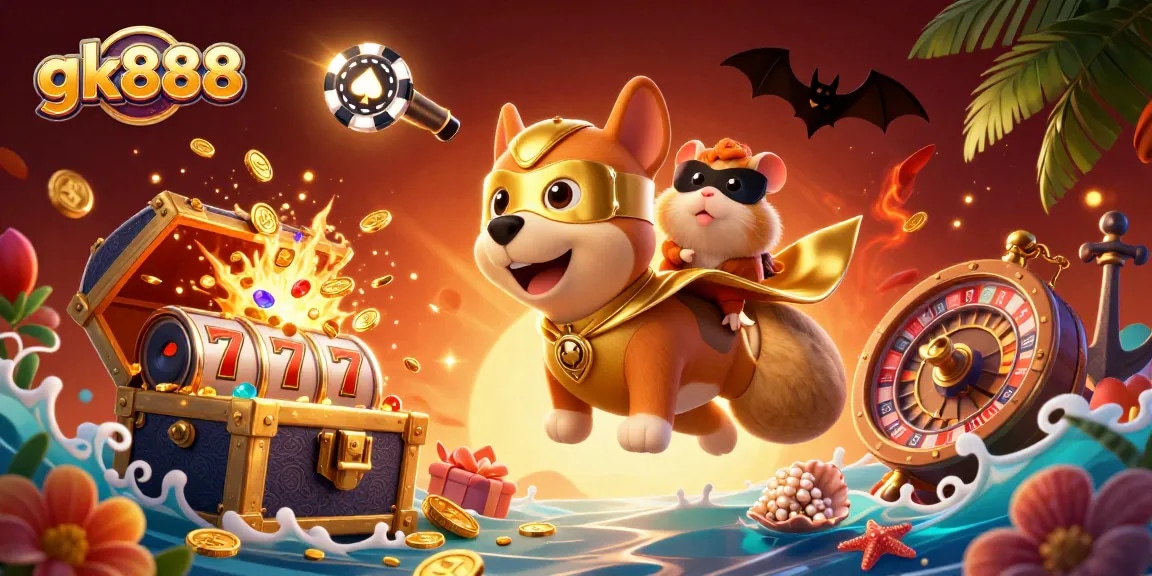 Experience thrilling wins at gk888 with our vibrant 3D superhero dog bringing casino excitement.