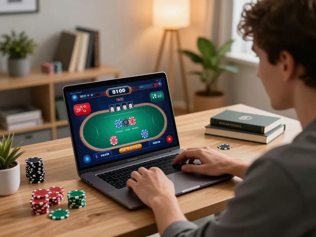 Engaging in an online poker game while đăng ký qq88 to enjoy strategic gameplay and entertainment at home.