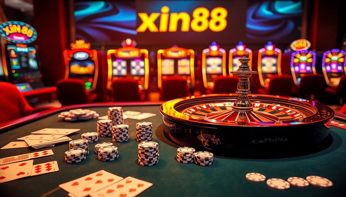 Experience premier gaming at xin88 with vibrant casino tables and exciting action.