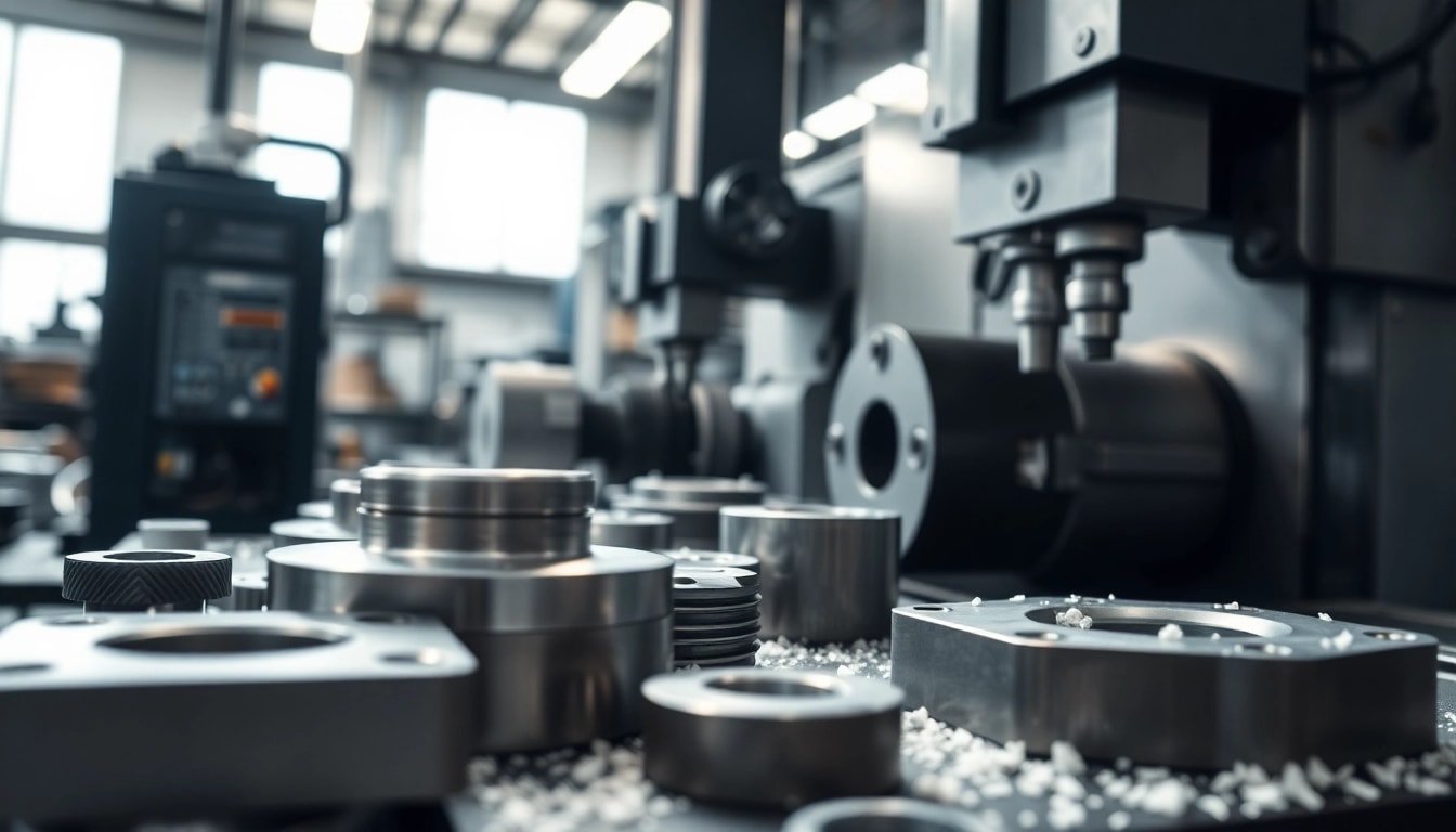 Efficient production of cnc frästeile in a well-equipped workshop, showcasing precision machinery and crafted components.