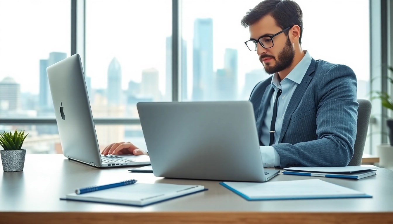 Headhunter Ingenieure interacts with candidates in a bright, modern office environment.