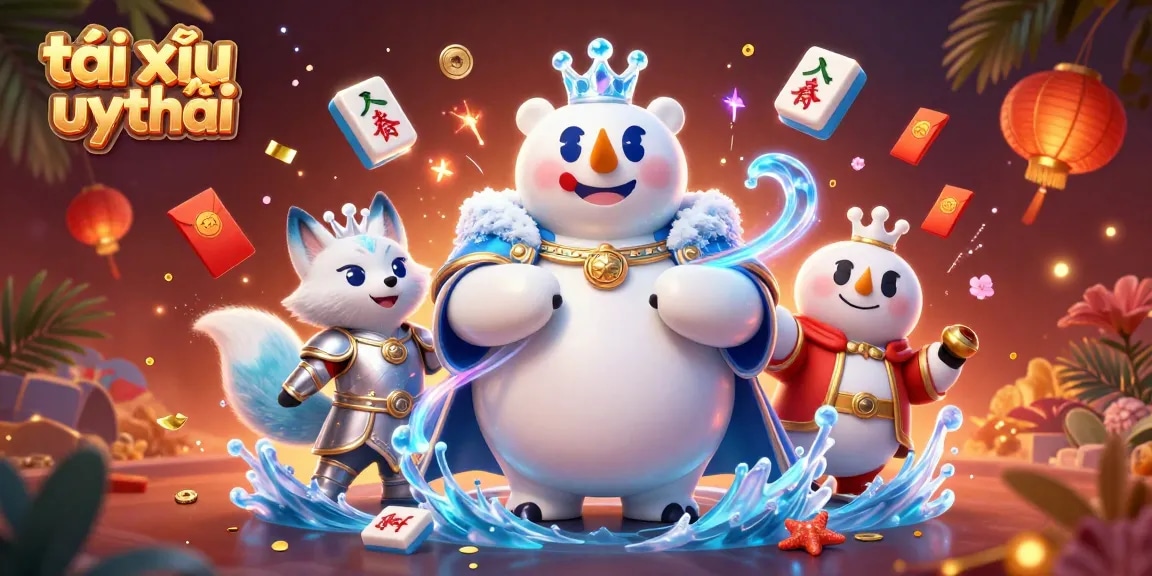 Experience thrilling gaming with the exciting tài xỉu uy tín, showcasing dynamic characters and vibrant casino elements.