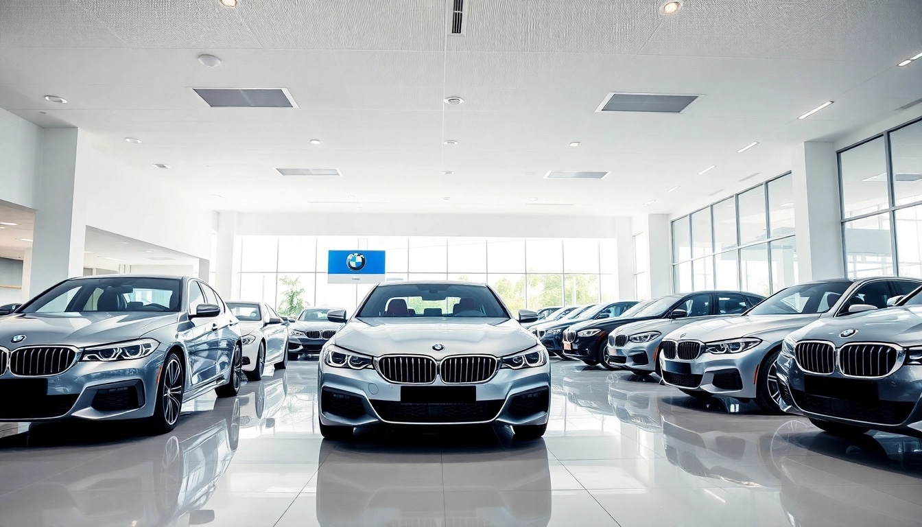 BMW kaufen: Elegante Autos in einem modernen Showroom präsentieren.