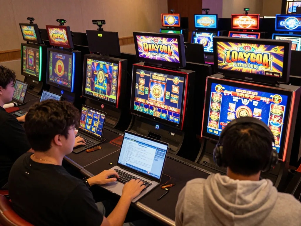 Engaging players enjoying slot gacor gameplay on vibrant online casino screens.