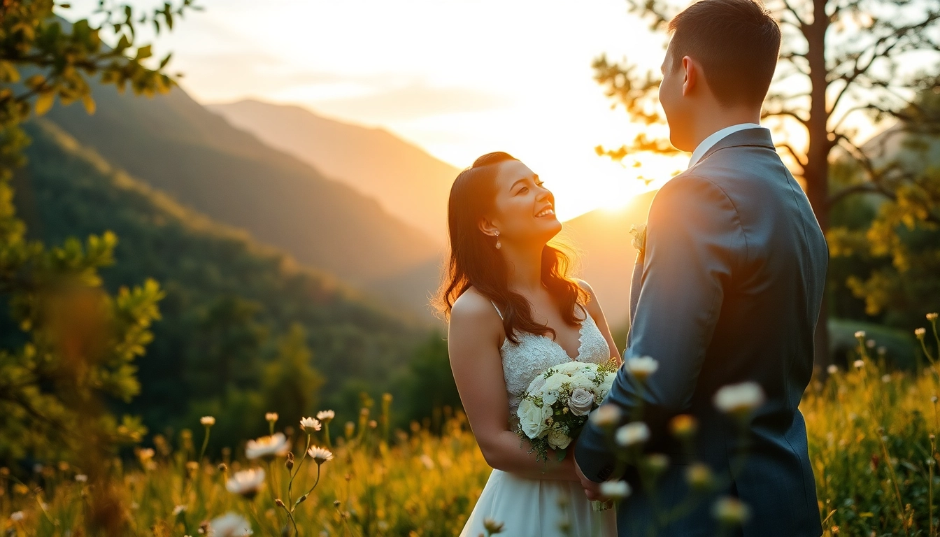 Hochzeitsfotograf Schliersee bei einer romantischen Paaraufnahmen im Sonnenuntergang.