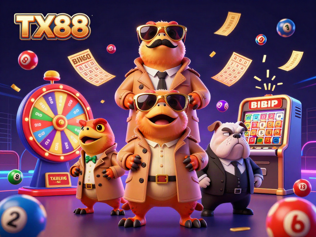 Experience the excitement of TX88 with raptors attempting to sneak into a casino lounge.