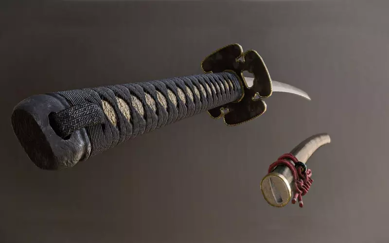 Nightfall's Embrace: Maßgeschneidertes Katana für die Dark Warriors
