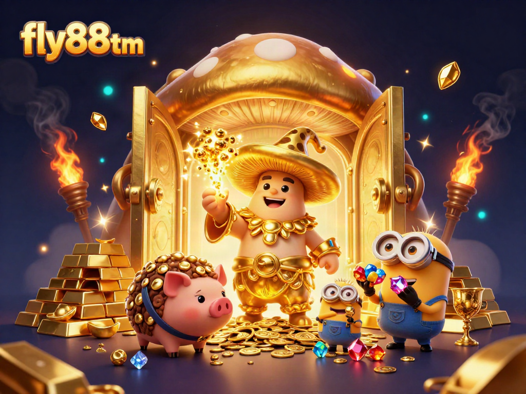 Engage in thrilling gameplay at fly88tm with gold treasures and magical characters!