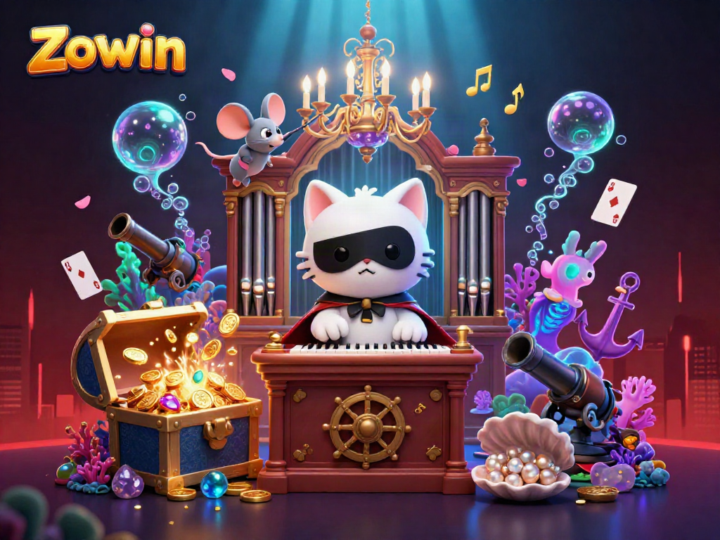 Winning big at Zowin casino with vibrant games and magical atmosphere.