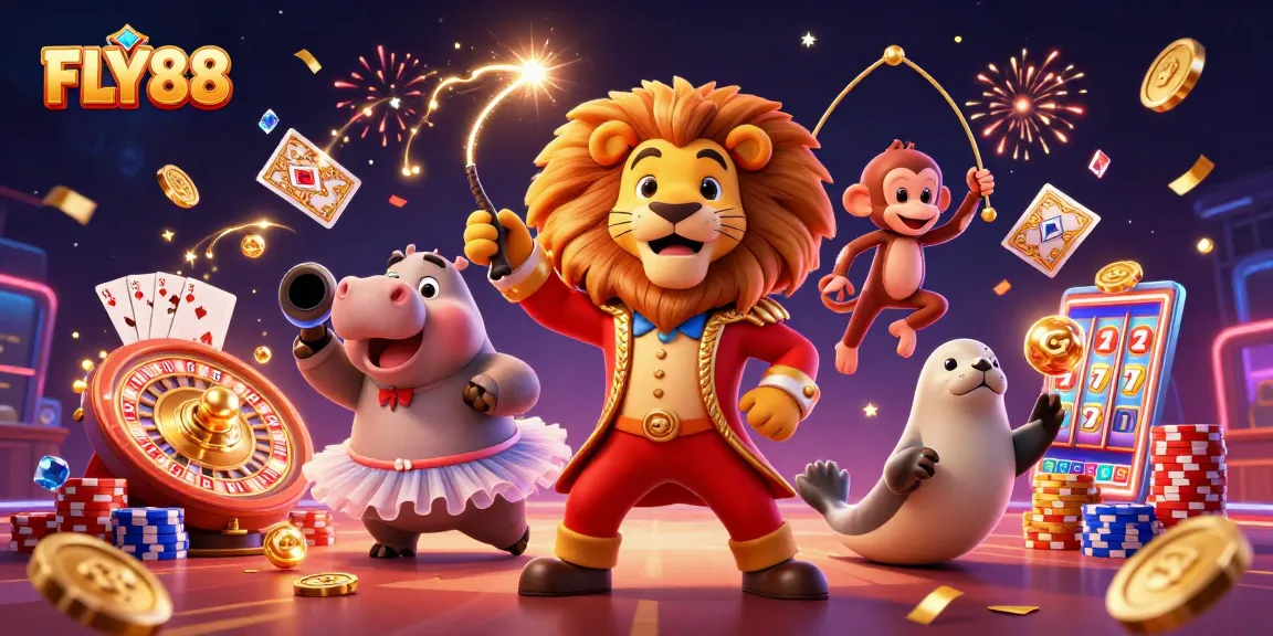 FLY88 offers thrilling action with a vibrant circus scene full of games and excitement.