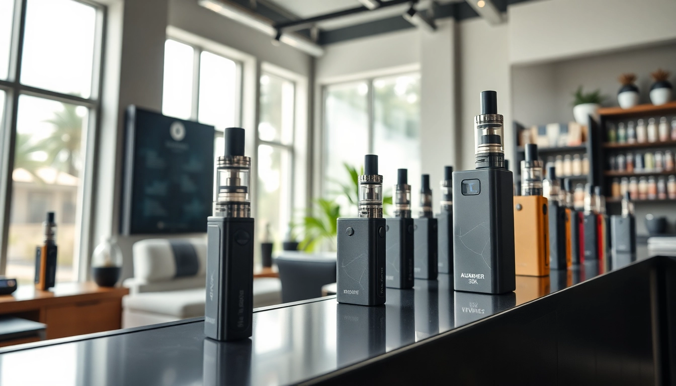 Al Fakher 30K Hypermax in focus, vibrant vape store setting with diverse products.