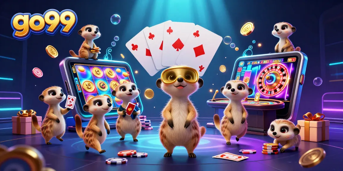 Experience the thrilling adventures at go99 casino with meerkats managing games and sneaking chips.