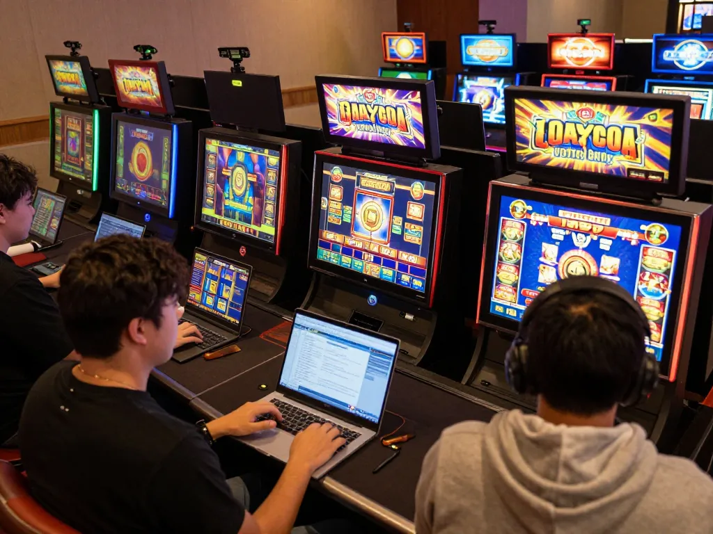 Engaging players enjoying slot gacor gameplay on vibrant online casino screens.