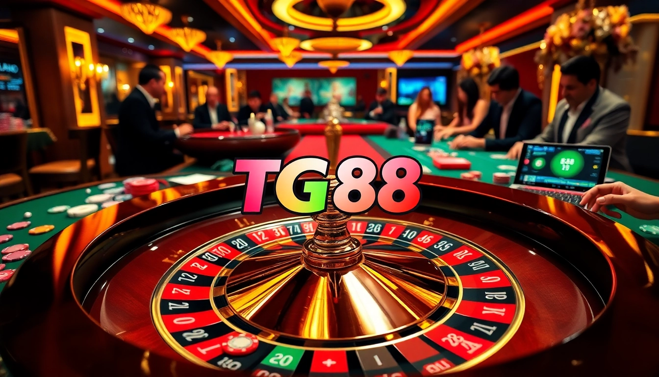Experience the thrill of TG88 casino gameplay with vibrant tables and dynamic betting action.