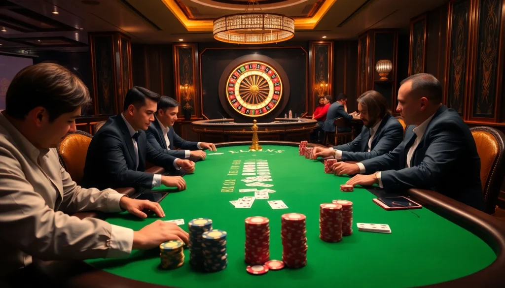 Experience high-stakes gaming at https://kjcmh.com/ with vibrant poker games and classic casino elements.