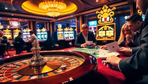GAVIP999 players enjoying a thrilling casino experience with roulette and poker chips.