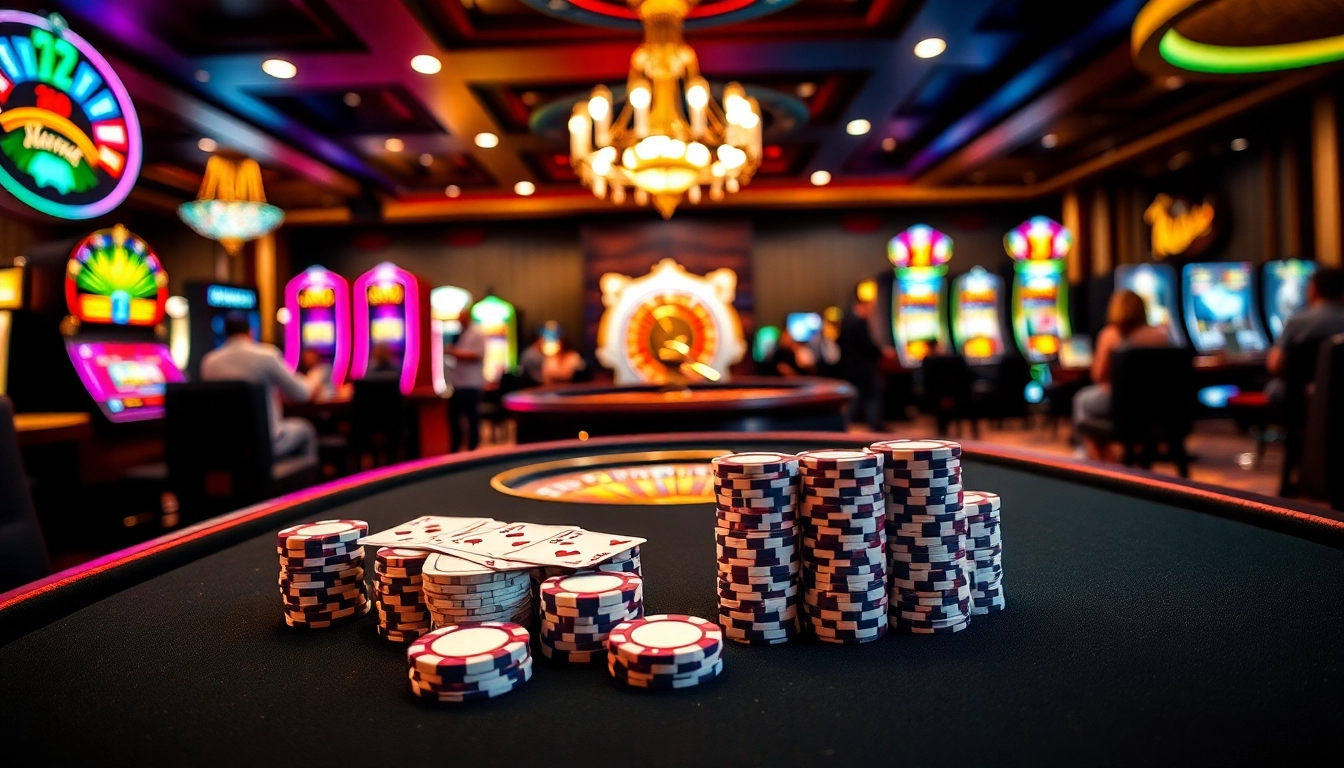 Experience thrilling poker gameplay at ww88 with vibrant chips and cards.