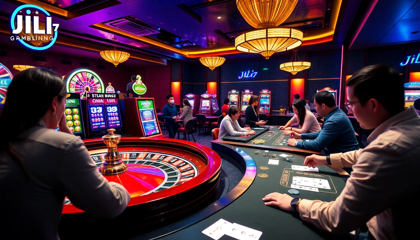Experience the excitement of JILI7 casino gaming with vibrant slot machines and tables.